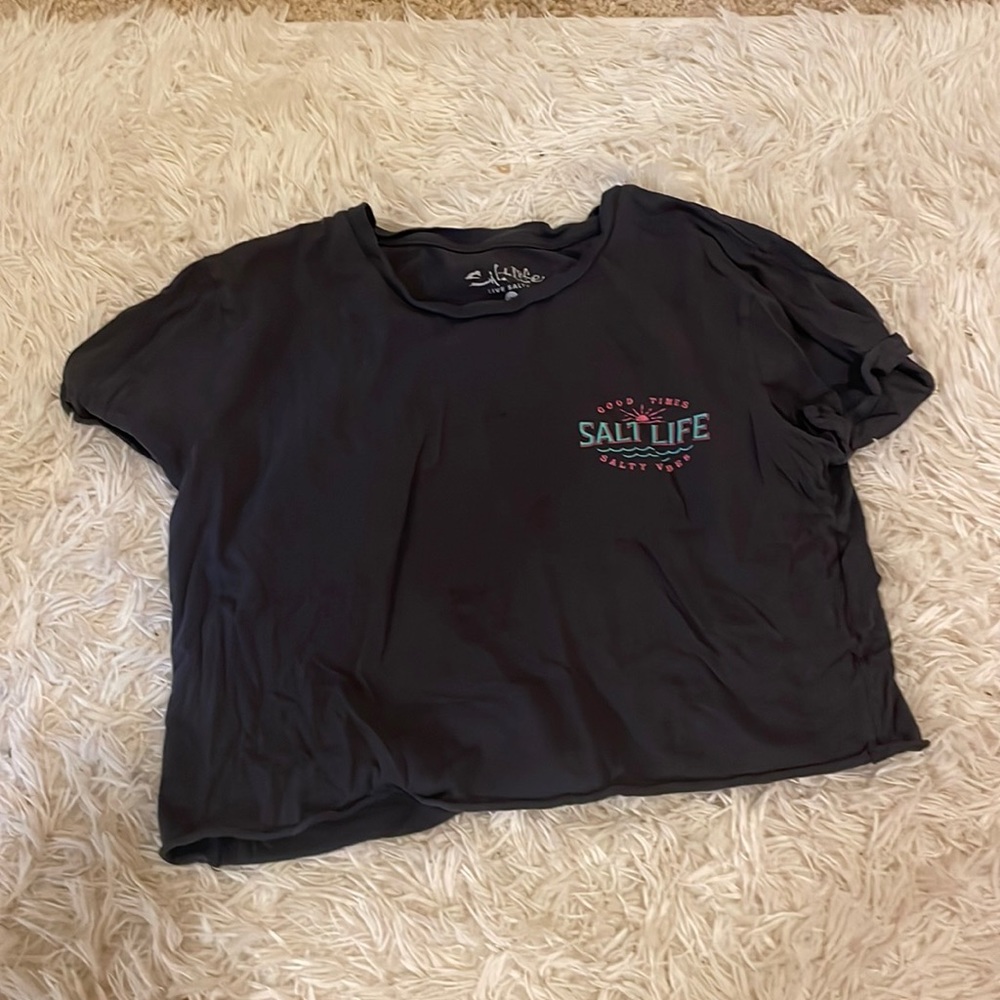 Salt life cropped tee
